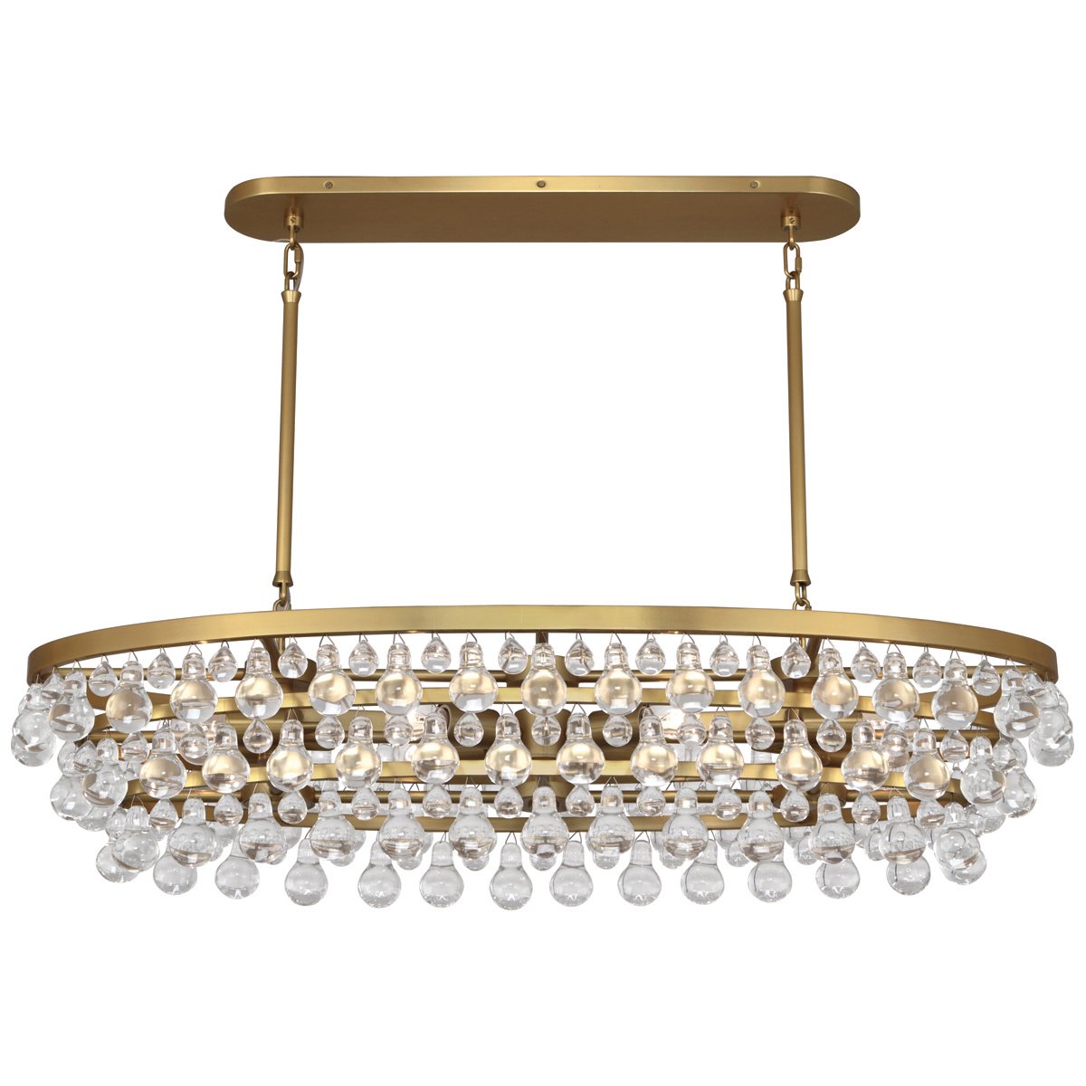 Bling Chandelier in Antique Brass design by Robert Abbey