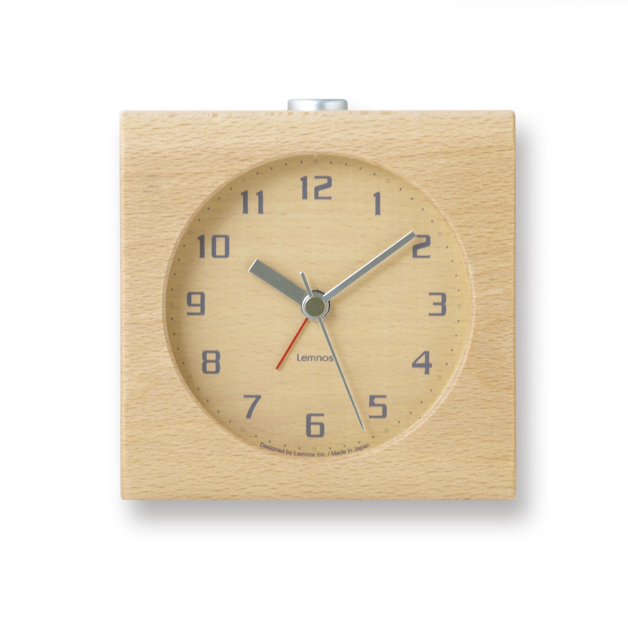 Block Alarm Clock in Natural design by Lemnos