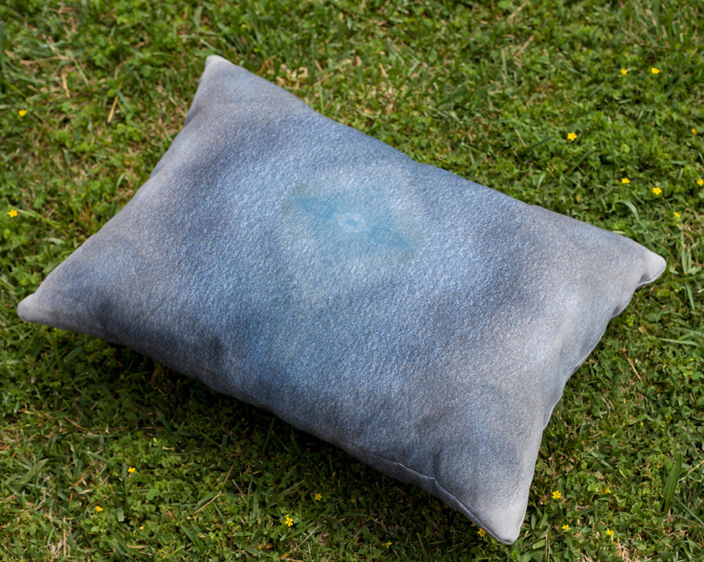 Blue Eye Outdoor Throw Pillow by elise flashman