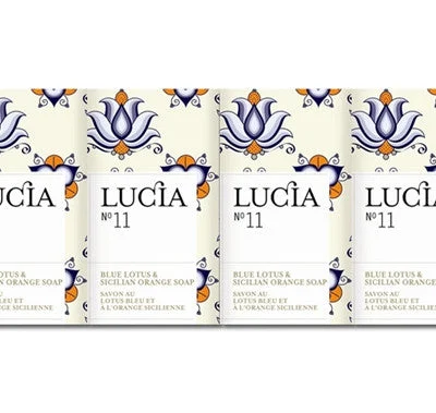 Blue Lotus and Sicilian Orange Soap Gift Set 6 design by Lucia