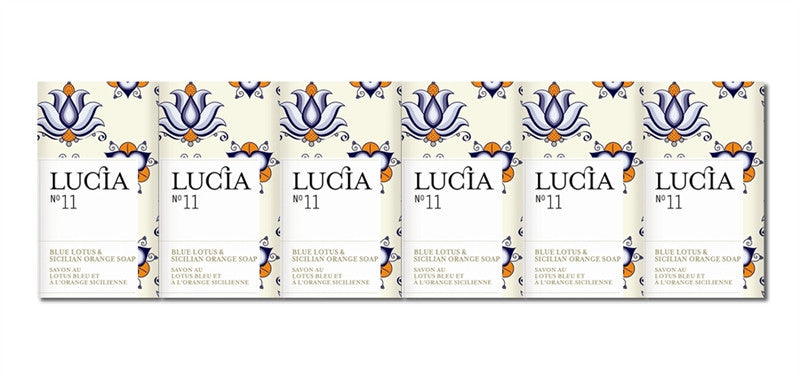 Blue Lotus and Sicilian Orange Soap Gift Set 6 design by Lucia