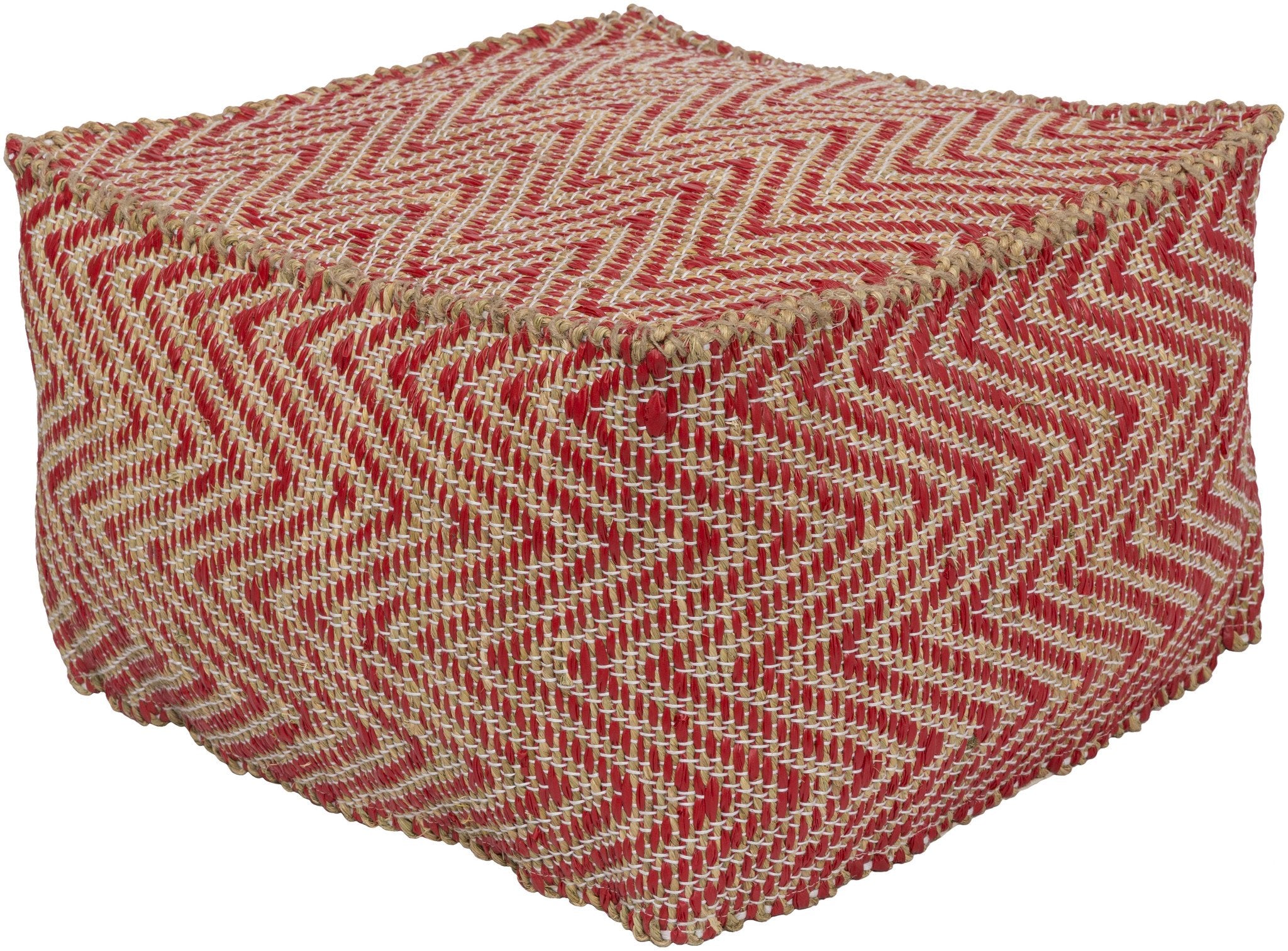 Bodega Pouf in Bright Red