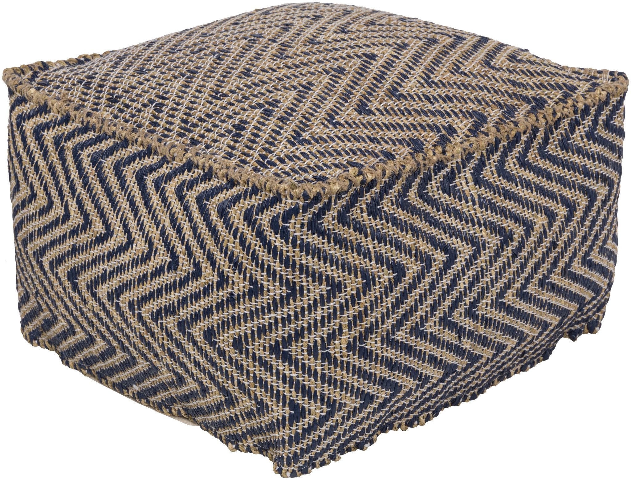 Bodega Pouf in Navy and Khaki