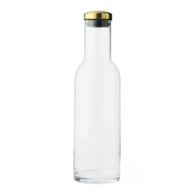 Bottle Carafe w Brass Lid in Various Sizes design by Menu