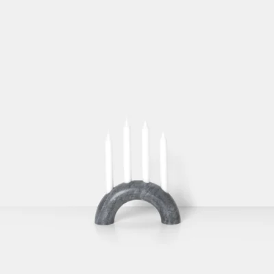 Bow Candle Holder in Black by Ferm Living