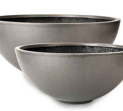 Bowl Planters in Faux Lead Finish design by Capital Garden Products