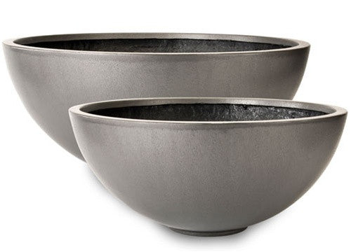 Bowl Planters in Faux Lead Finish design by Capital Garden Products