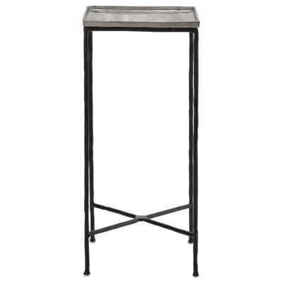 Boyles Drinks Table in Silver design by Currey and Company