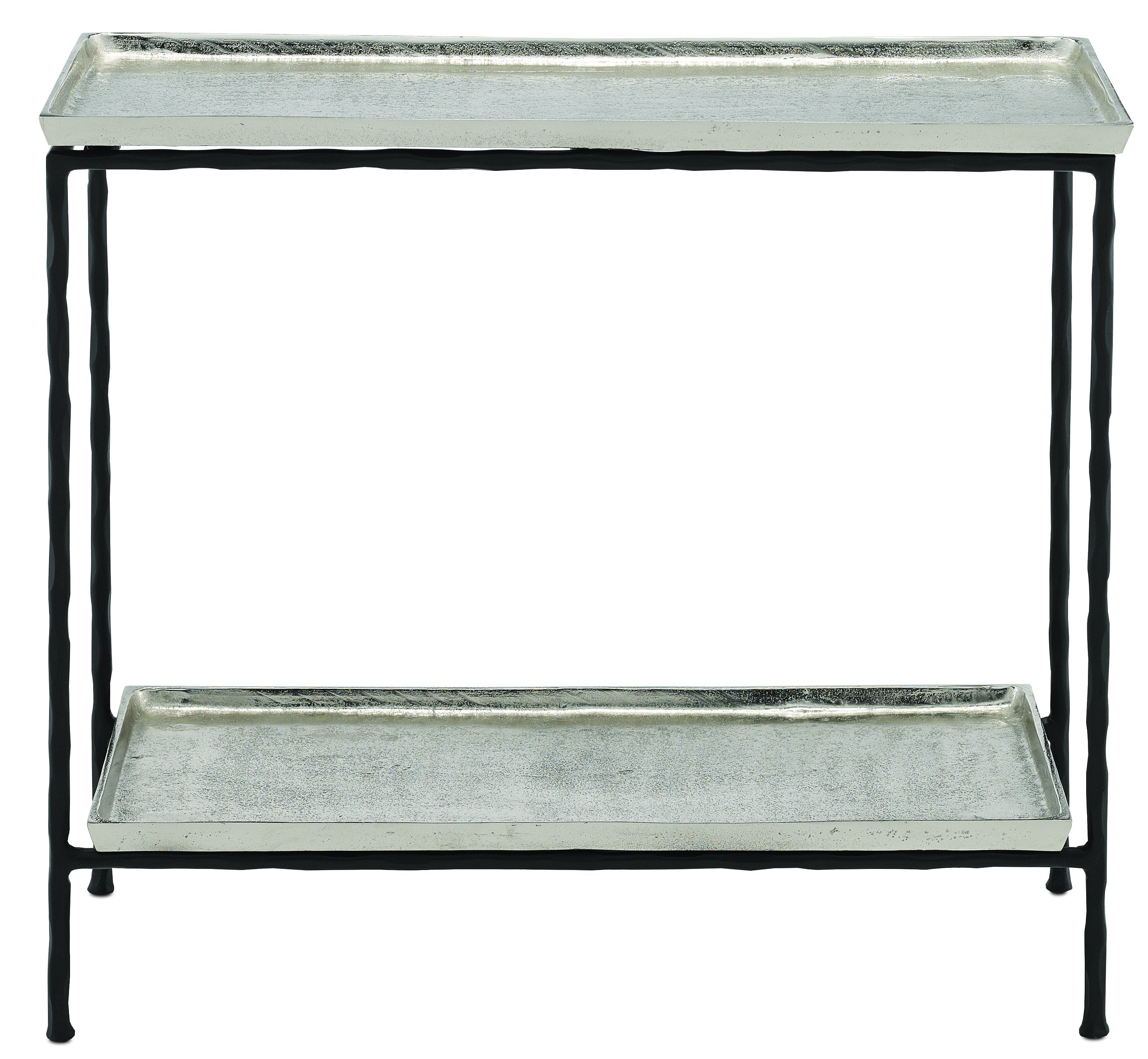 Boyles Silver Side Table design by Currey and Company