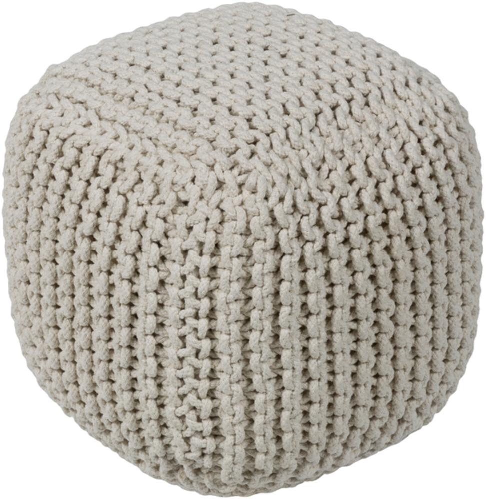 Braga Cotton pouf in Cream color