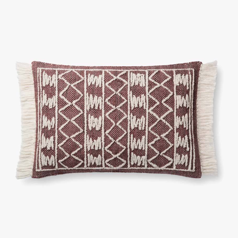 Burgundy Pillow by ED Ellen DeGeneres Crafted by Loloi