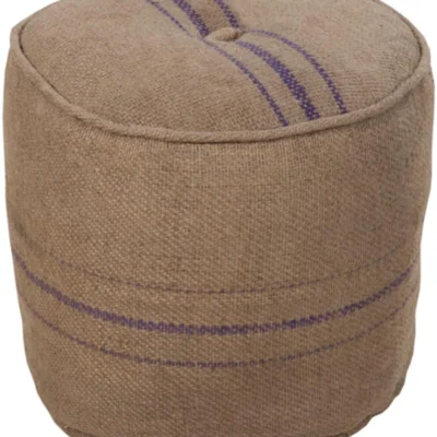 Burlap Pouf