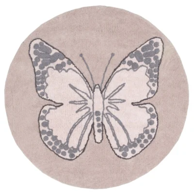 Butterfly Rug in Vintage Nude design by Lorena Canals