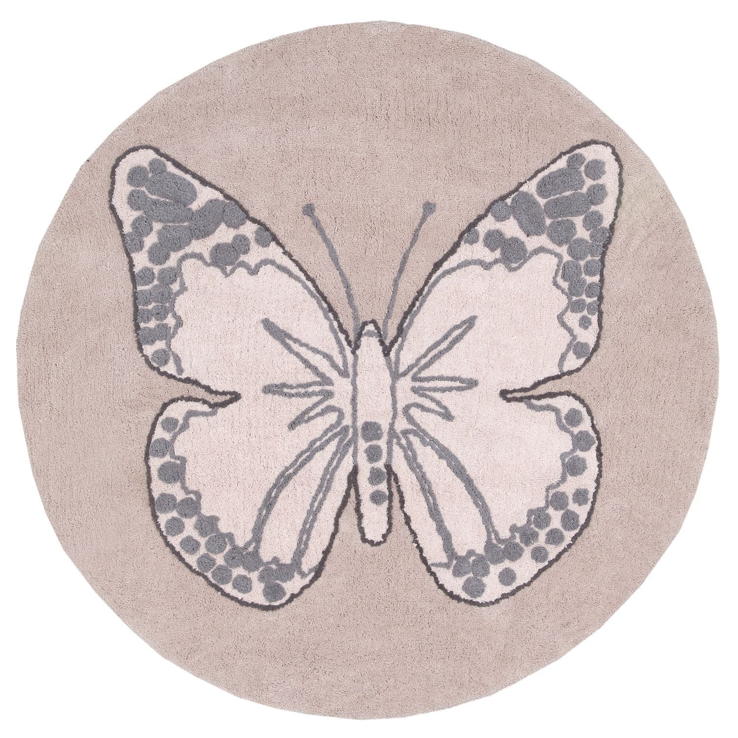 Butterfly Rug in Vintage Nude design by Lorena Canals