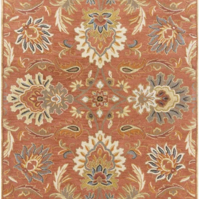 Caesar Rug in Rust and Burnt Orange