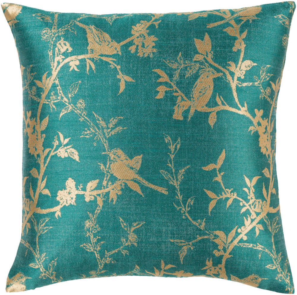 Calliope Woven Pillow in Teal