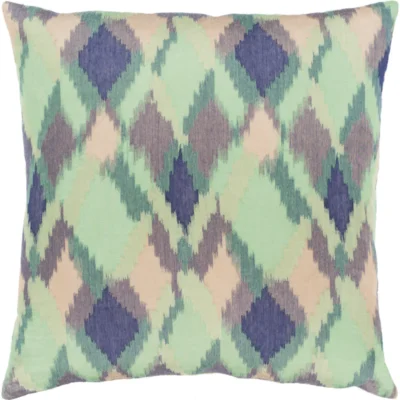 Camila Jacquard Pillow in Dark Green