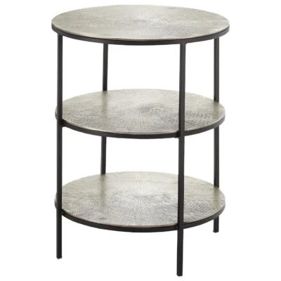 Cane Accent Table in Black design by Currey and Company