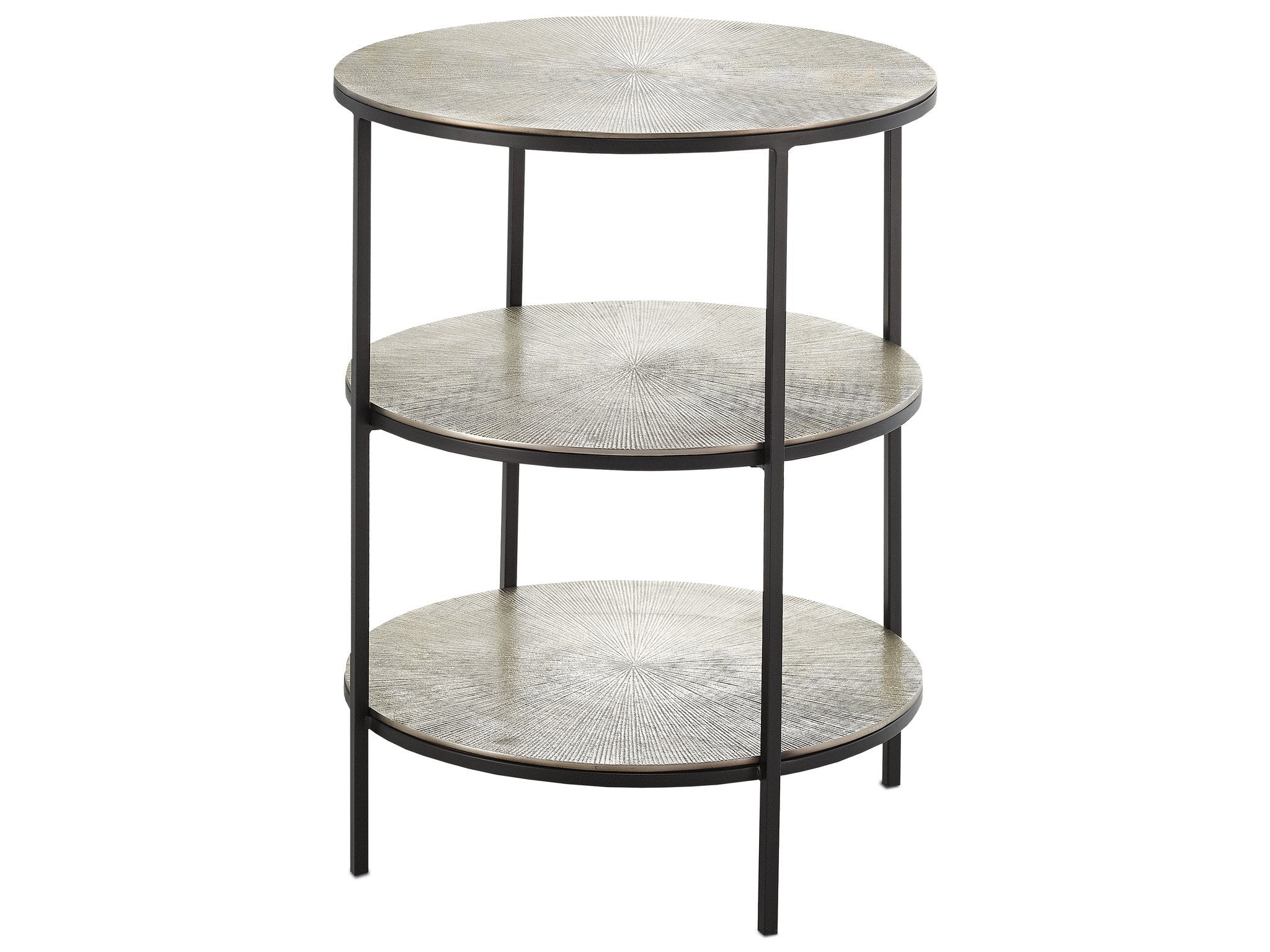 Cane Accent Table in Black design by Currey and Company