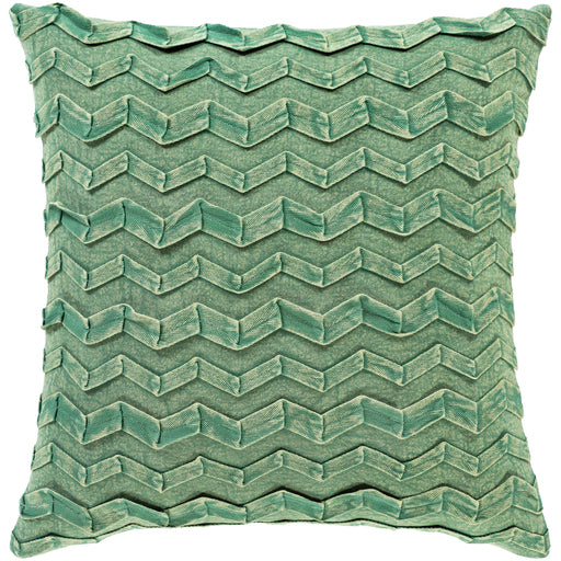 Caprio Woven Pillow in Dark Green