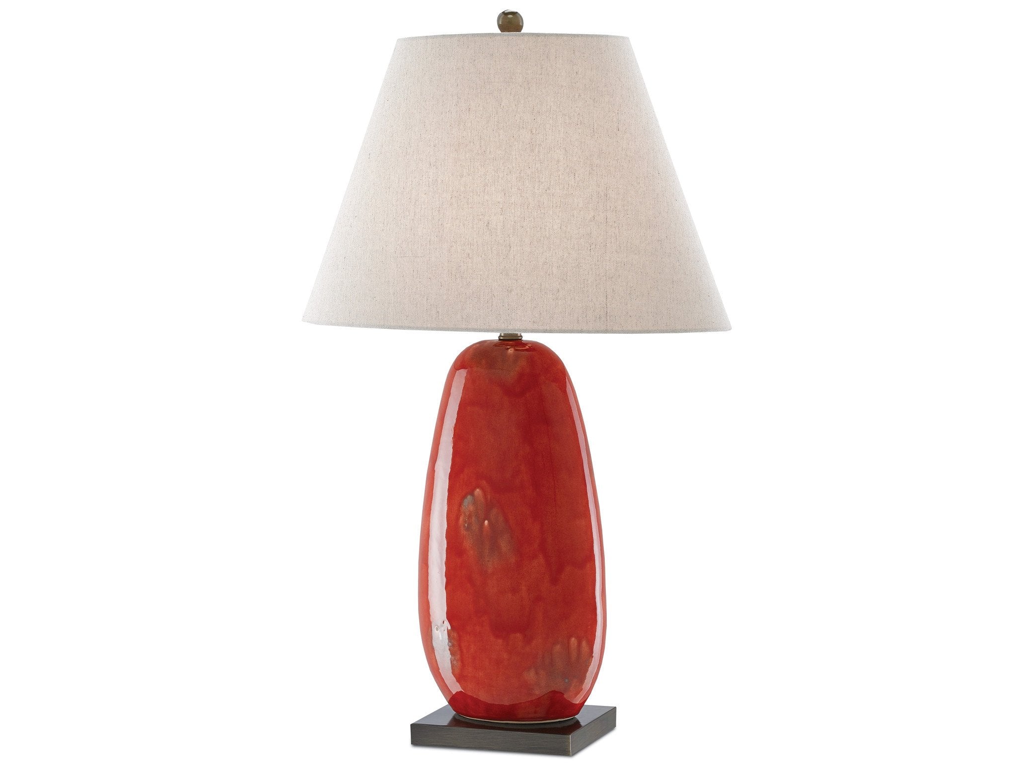 Carnelia Table Lamp in Rusty Red design by Currey and Company