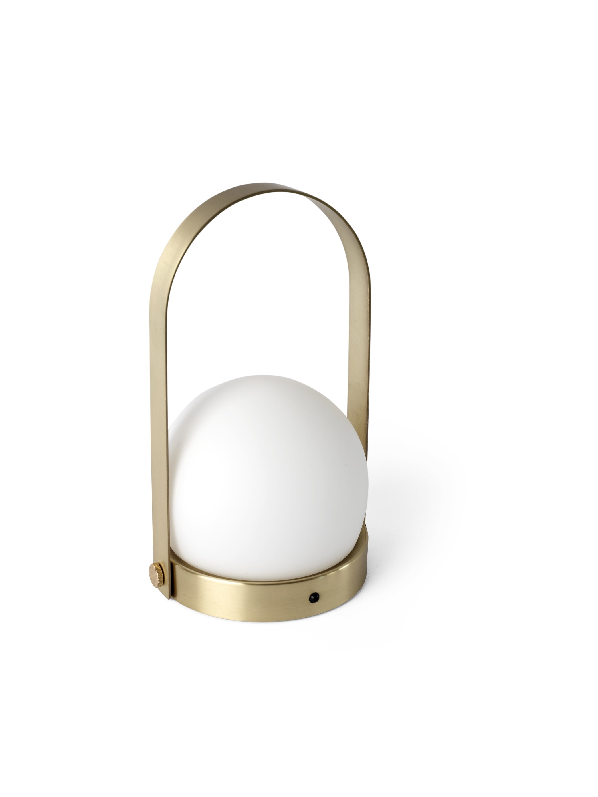Carrie Portable LED Lamp in Brushed Brass design by Menu