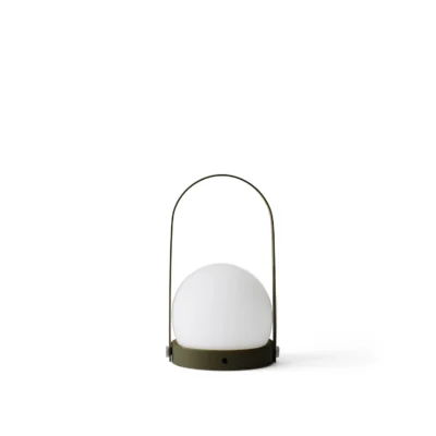 Carrie Portable LED Lamp in Olive design by Menu