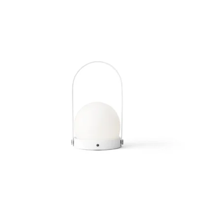 Carrie Portable LED Lamp in White design by Menu