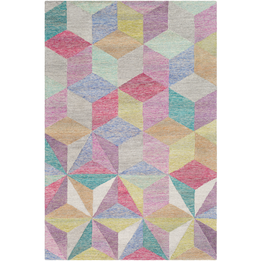 Cassini Rug in Bright Pink and Bright Purple