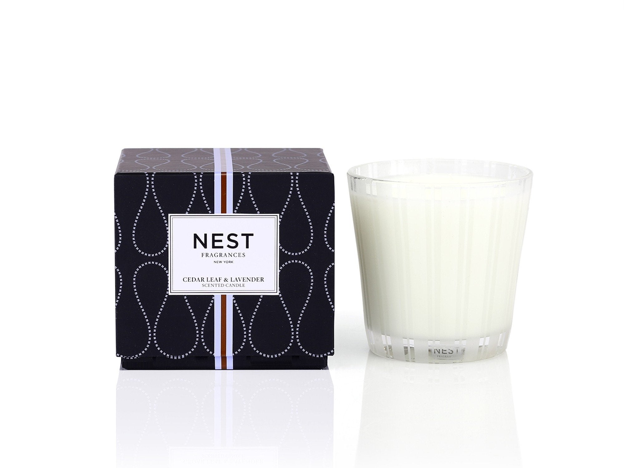 Cedar Leaf and Lavender 3 Wick Candle design by Nest Fragrances