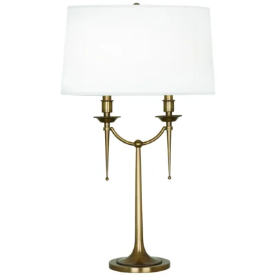 Cedric Table Lamp in Various Finishes design by Robert Abbey