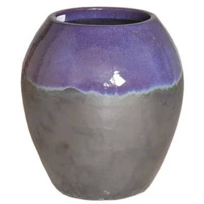 Ceramic Jar in Two Tone Eggplant Glaze design by Emissary