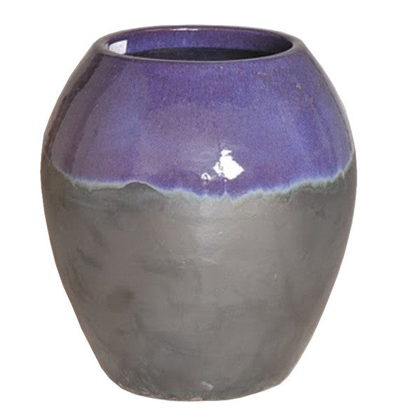 Ceramic Jar in Two Tone Eggplant Glaze design by Emissary