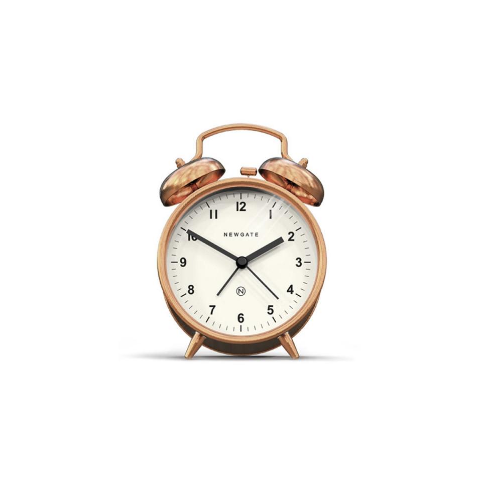 Charlie Bell Alarm Clock in Radial Copper design by Newgate