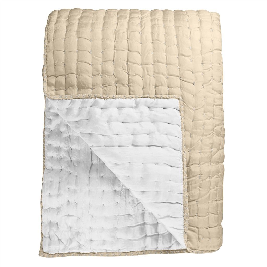 Chenevard Natural and Chalk Quilts and Shams design by Designers Guild