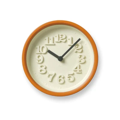 Chiisana Clock in Orange design by Lemnos