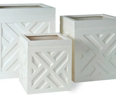 Chippendale Planters in Gloss White design by Capital Garden Products