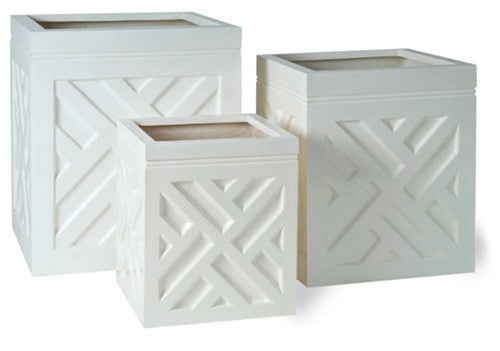 Chippendale Planters in Gloss White design by Capital Garden Products