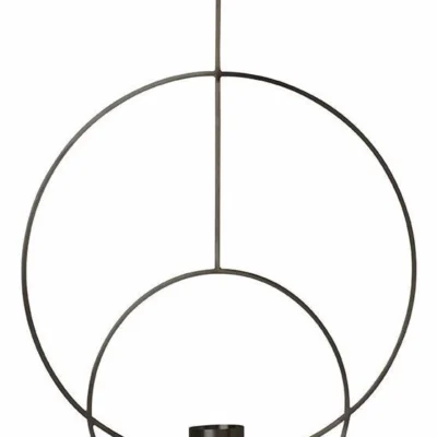 Circular Hanging Tealight Deco in Brass design by Ferm Living