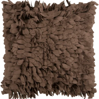 Claire Woven Pillow in Dark Brown