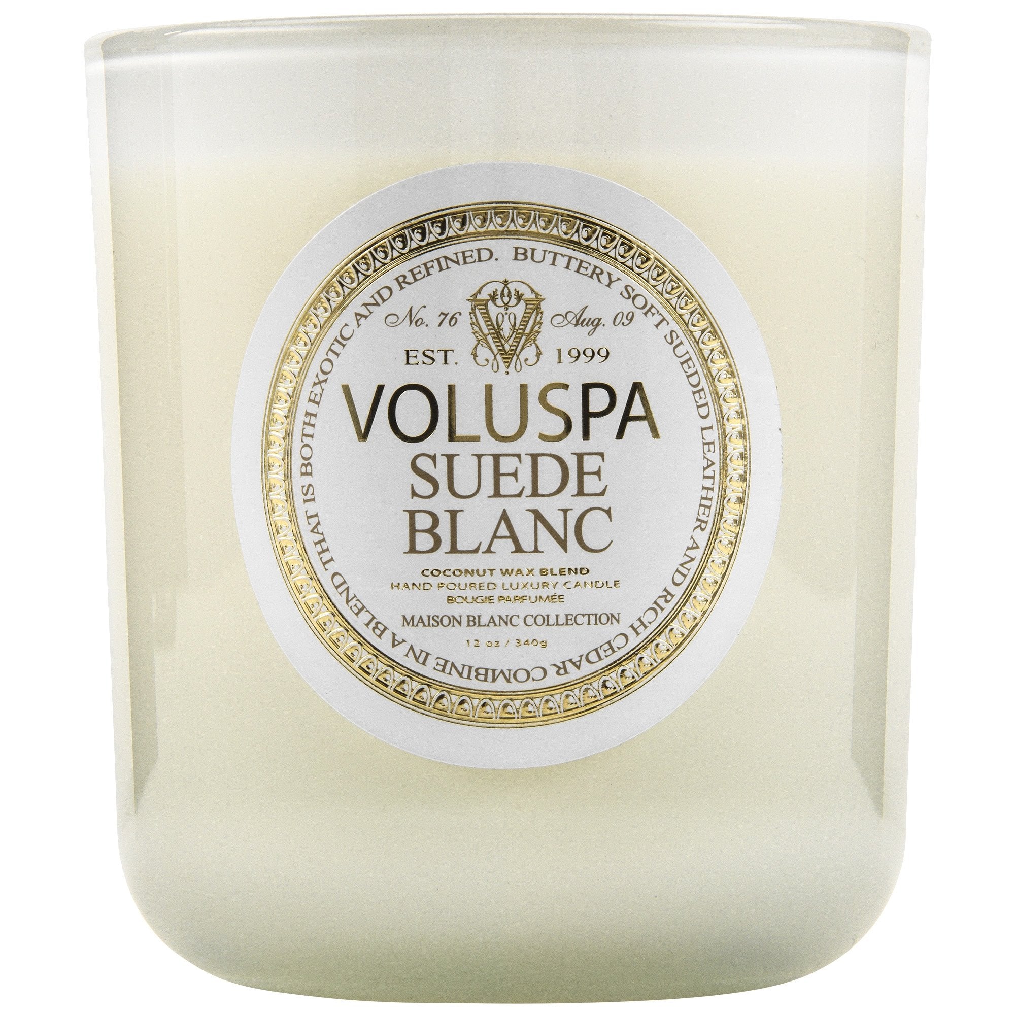 Classic Maison Candle in Suede Blanc design by Voluspa