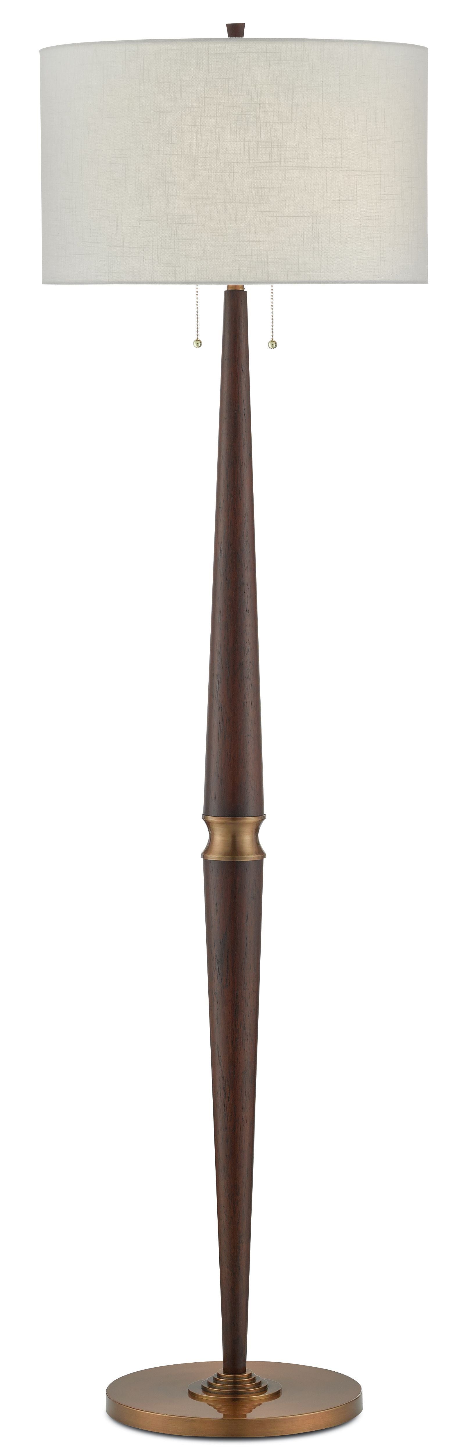 Colee Mahogany Floor Lamp design by Currey and Company