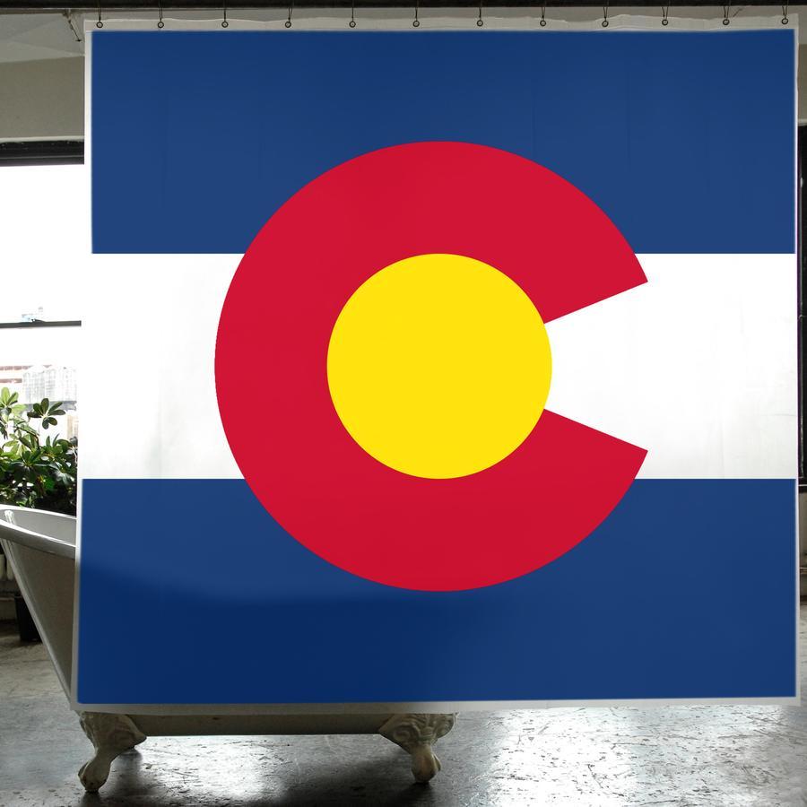 Colorado Flag PEVA Shower Curtain design by Izola