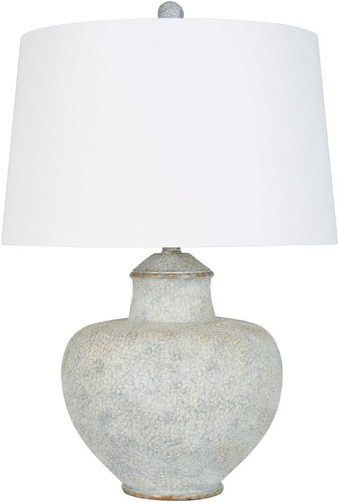 Cooper Table Lamp in Light Grey and Pale Blue