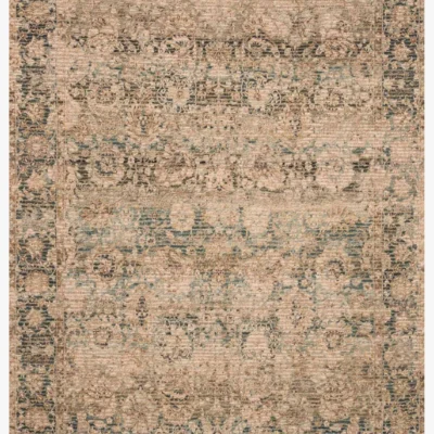 Cornelia Rug in Natural and Teal by Justina Blakeney for Loloi