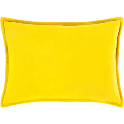 Cotton Velvet Pillow in Mustard