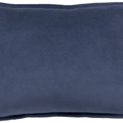 Cotton Velvet Velvet Pillow in Navy