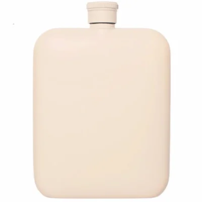 Cream 6oz Flask w Canvas Carrier design by Izola