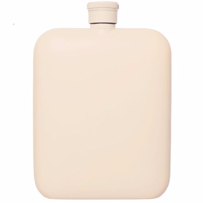 Cream 6oz Flask w Canvas Carrier design by Izola