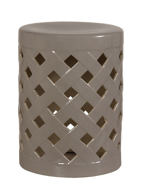 Crisscross Garden Stool in Grey design by Emissary